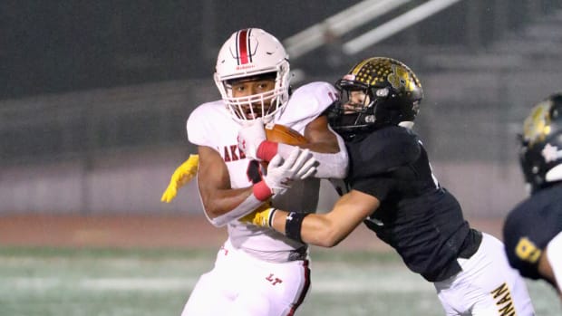 San Antonio Brennan Lake Travis Texas football regional semifinals 6A DI playoffs 112522 Clara Sandoval 12